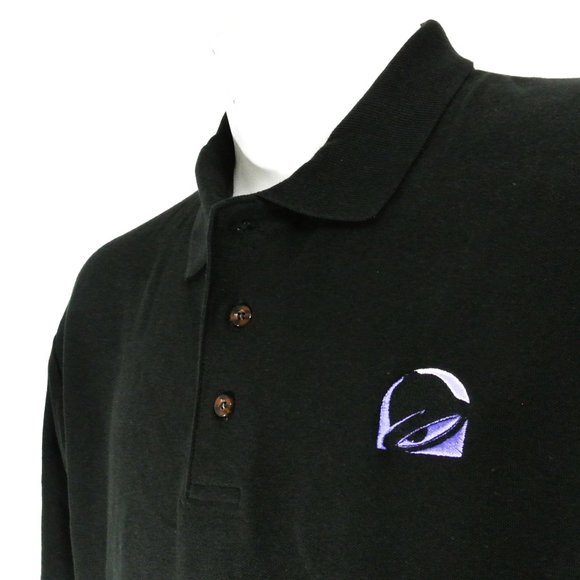 TACO BELL Black Polo Shirt Employee Uniform NEW Size L Large - Picture 8 of 10